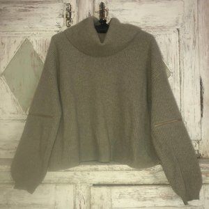 Cashmere Project taupe turtleneck zippers Size S